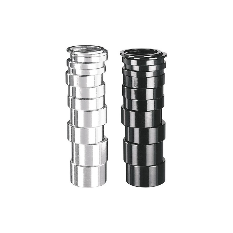 Podkładki steru ALU 20 mm 1 1/8" czarna
