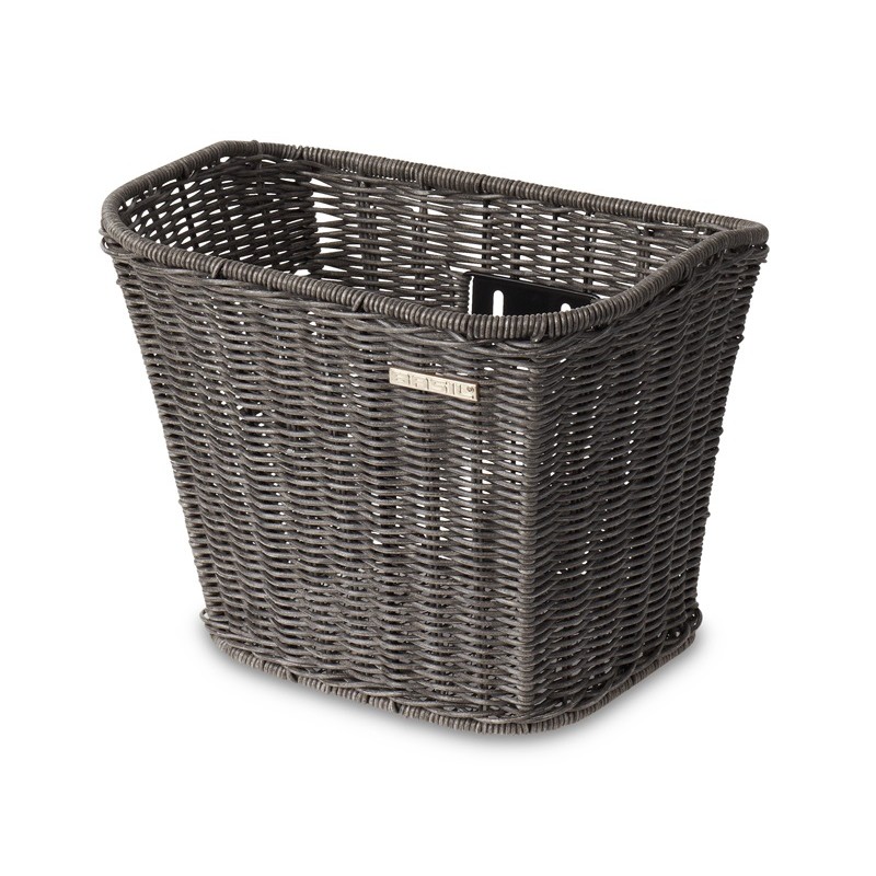 Kosz przedni Basil Berlin Rattan look szary