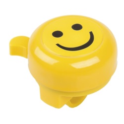 Dzwonek rowerowy "Smiley" żółty 3D