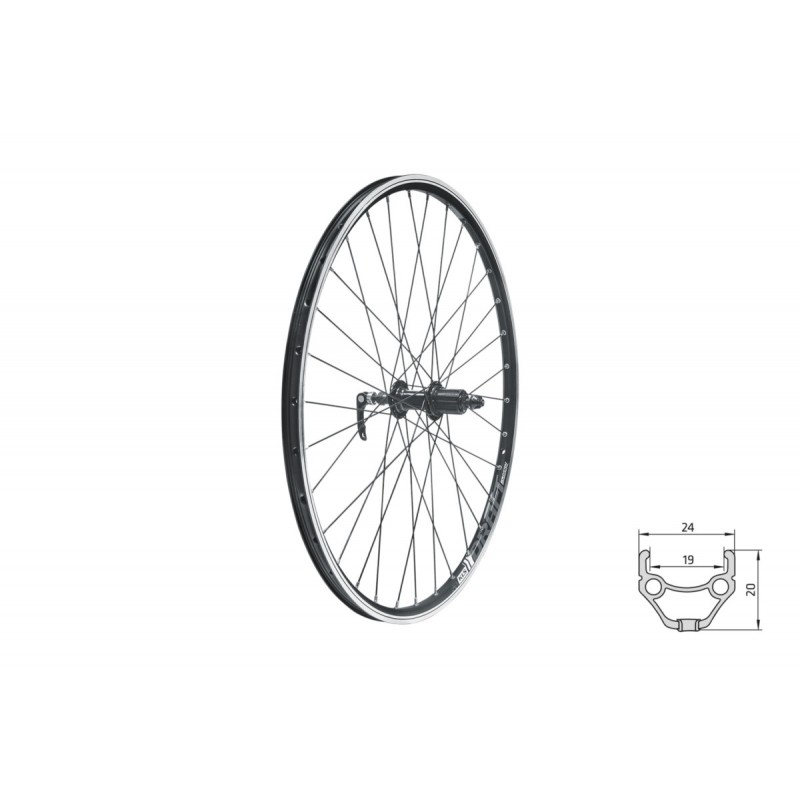 Koło tył 26" Kellys DRAFT V-brake black