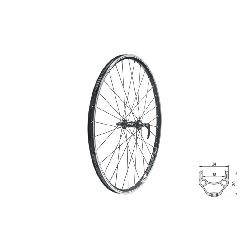 Koło przód 26" Kellys DRAFT V-brake F black