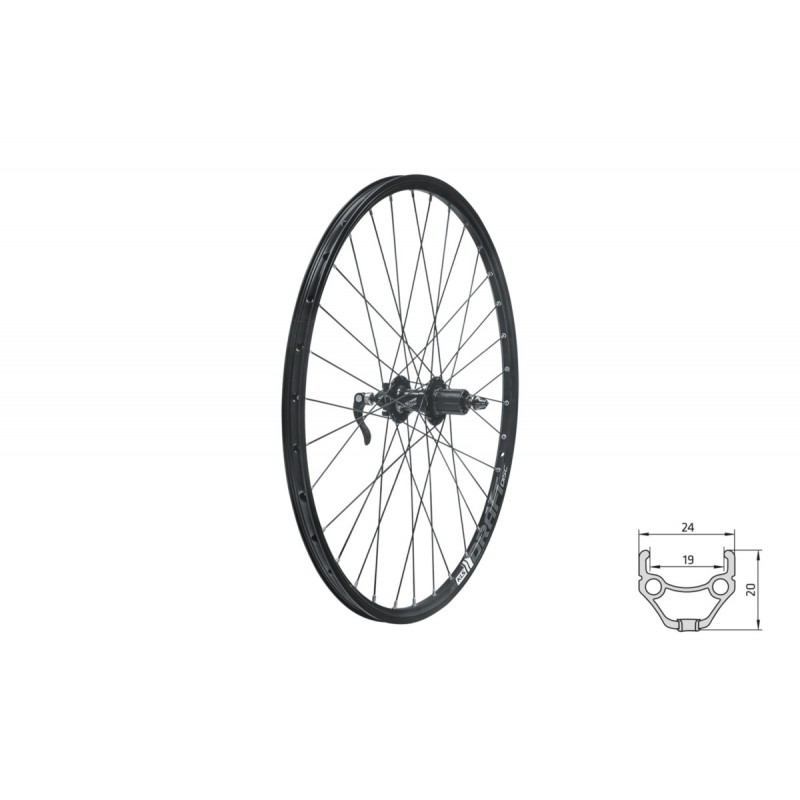Koło tył 28" Kellys DRAFT DSC black