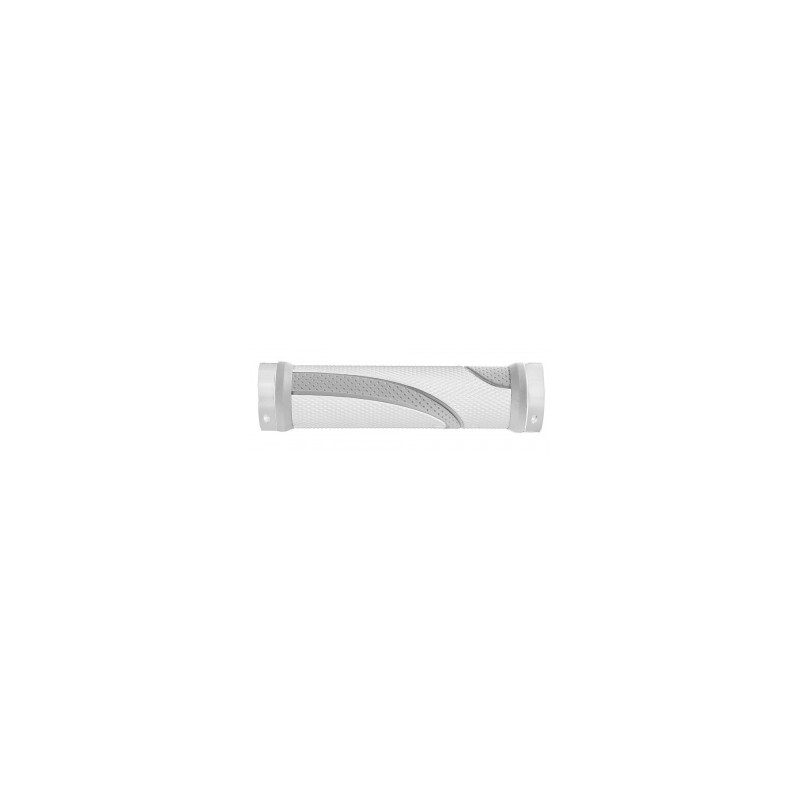 Chwyty 130mm aluminium lock-on grip biały/szary