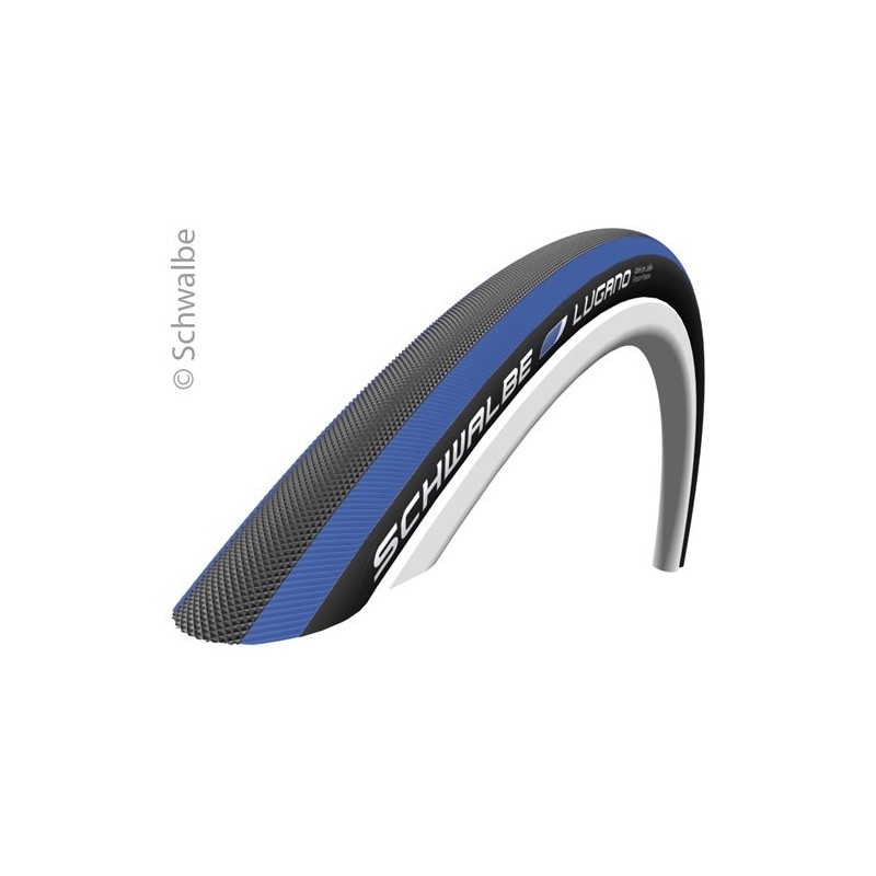 Opona 700 Schwalbe Lugano 23x622 czarno niebieska