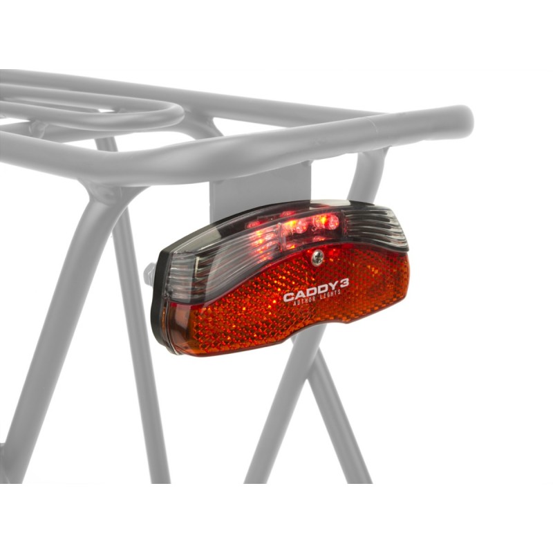 Lampa tył Author Caddy 3 na bagażnik, baterie