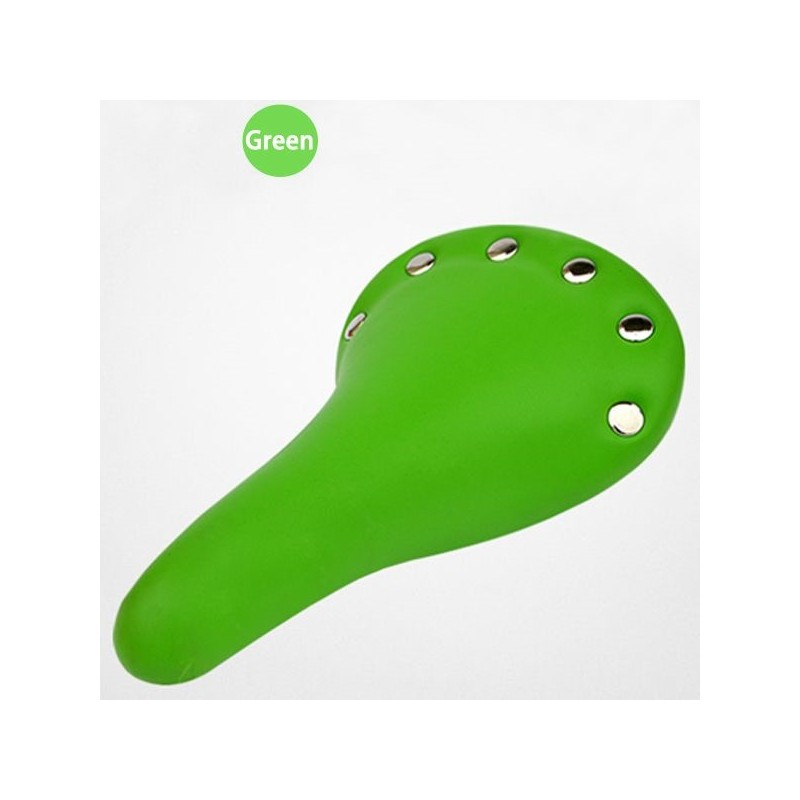 Siodło do rowerów typu FIX zielone z nitami