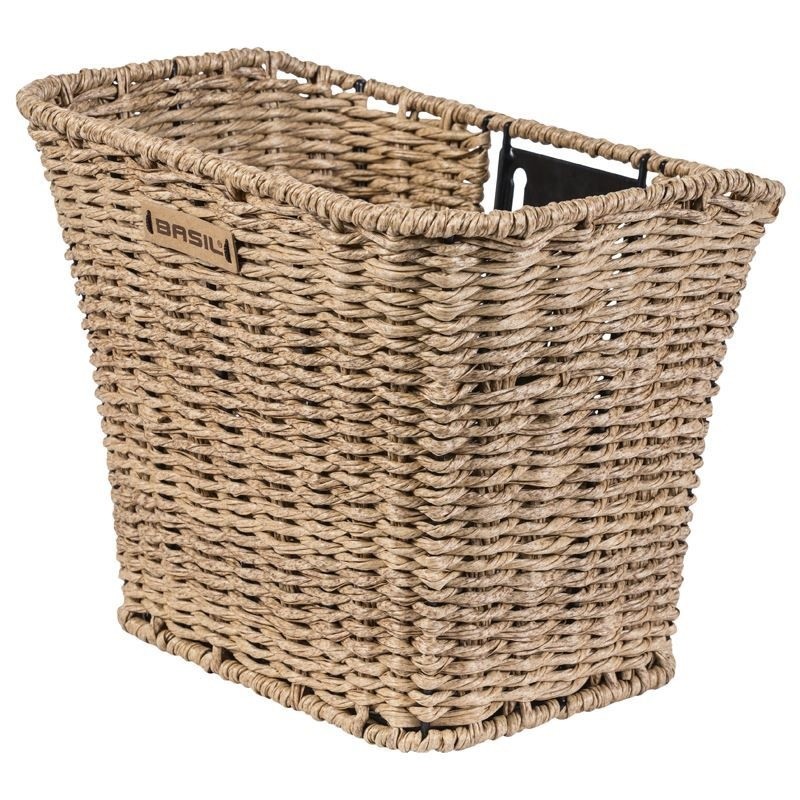 Kosz przód na stałe BASIL Bremen Rattan Look trawa