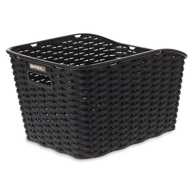 Kosz tył na bagażnik Basil Weave WP ratan czarny
