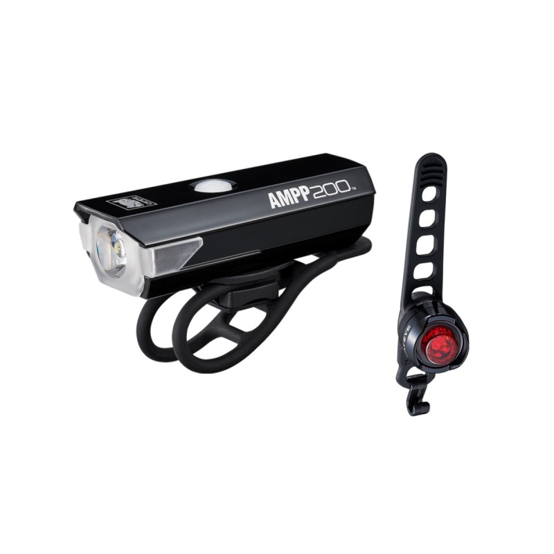 Zestaw lamp Cateye 200 HL-EL042RC / ORB TL-LD160