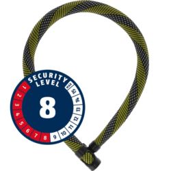 Zapięcie łańcuch Abus IvyTex 7210/110 Racing Yellow