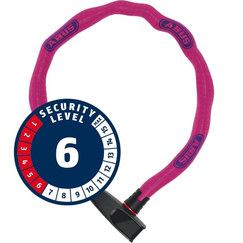 Zapięcie łańcuch Abus Catena 6806K/75 neon pink