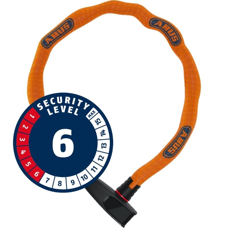 Zapięcie łańcuch Abus Catena 6806K/85 neon orange