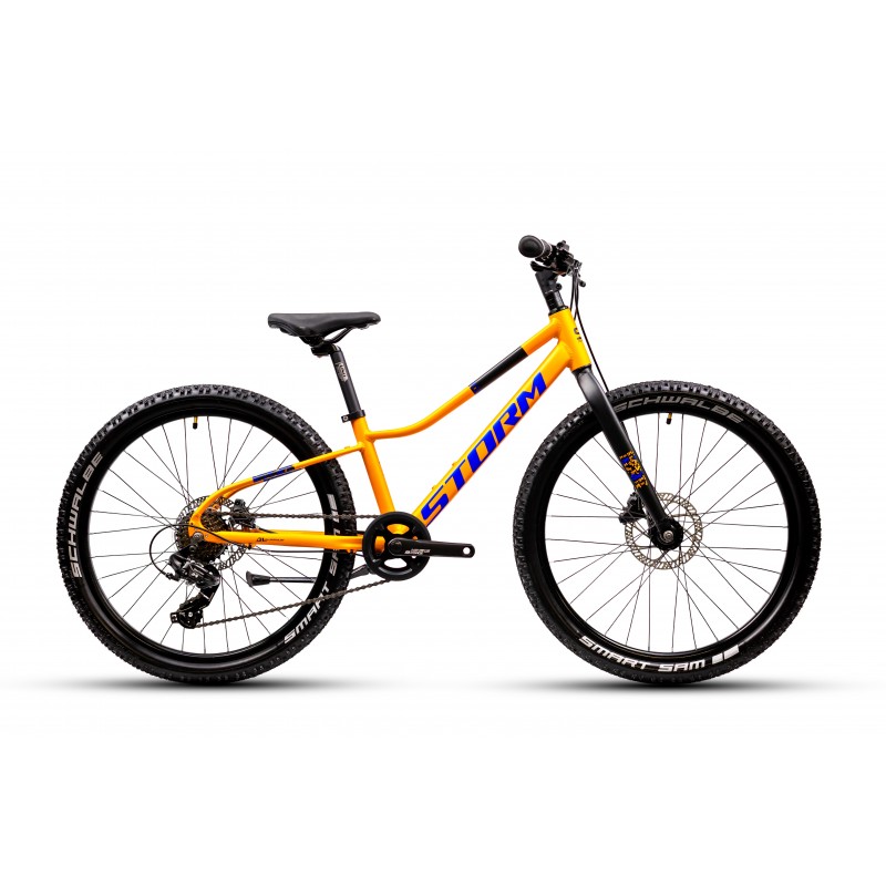 Rower dziecięcy Storm Rocky A11 24" pomarańczowy 2HD