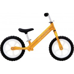 Rower biegowy Cruzee 12" pomarańczowy specjal białe koła czarne siodło