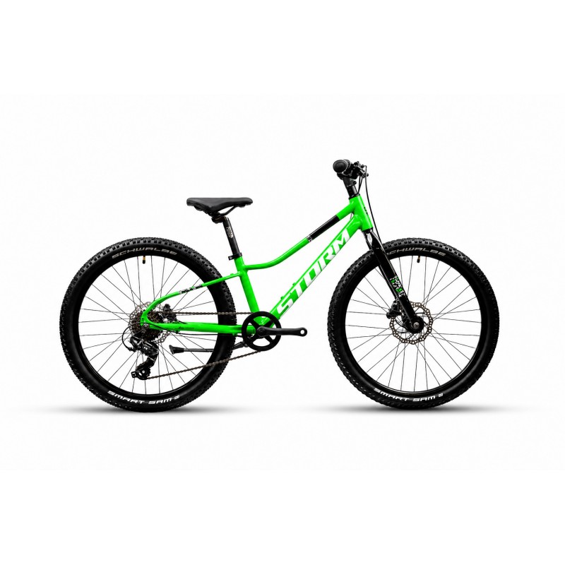 Rower dziecięcy Storm Rocky A11 24" zielony 2HD