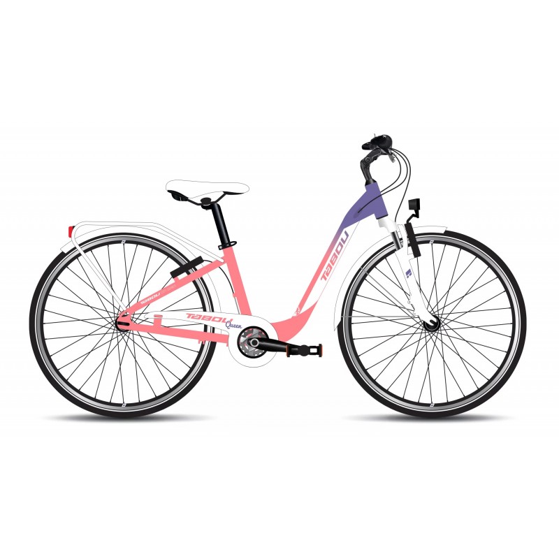 Rower młodzieżowy 26" TABOU Queen 26 pink / white