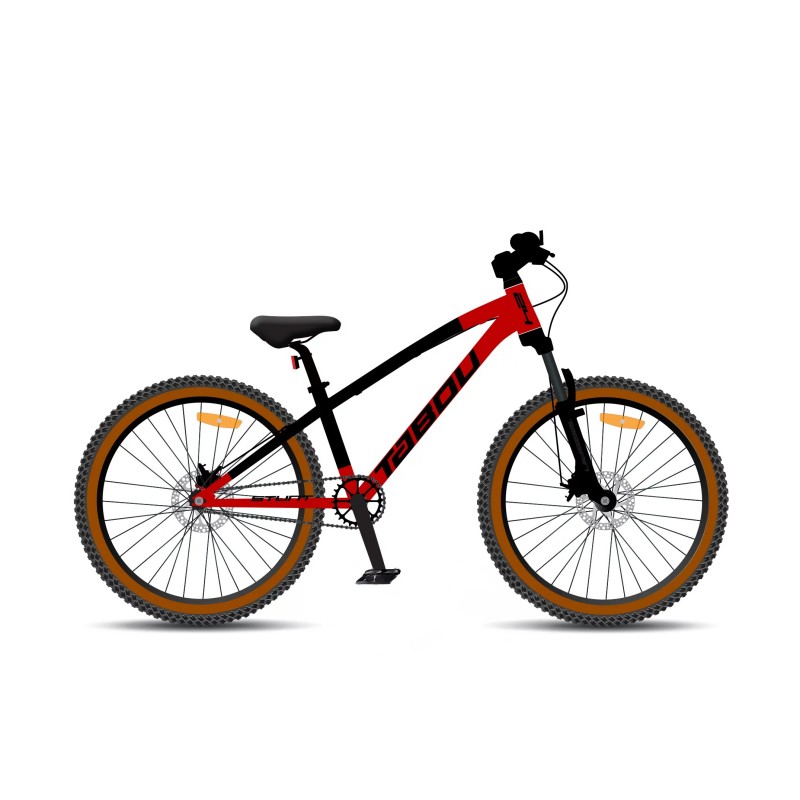 Rower młodzieżowy 24" TABOU Dirt STUNT JR red black