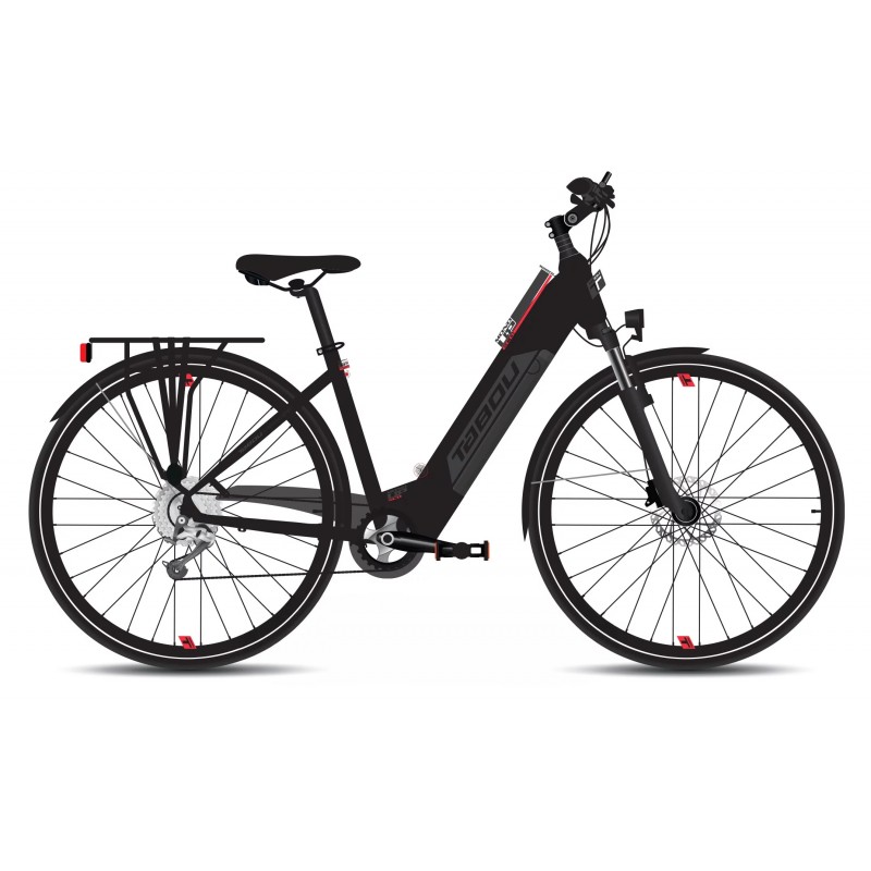 Rower elektryczny TABOU Mono Up Eco S czarny / czerwony